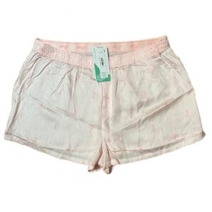 NWT Pink Victoria's Secret Striped Tencel Pajama Boxer Shorts Size Large